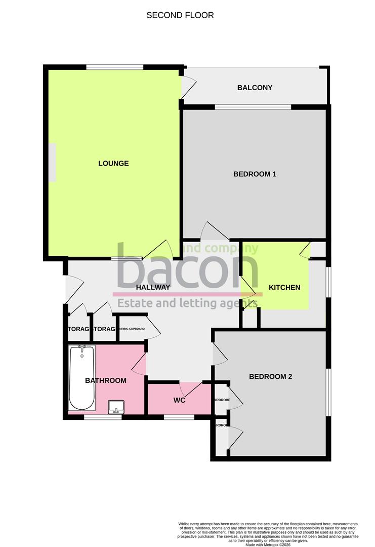 Floor Plan | Flat - Purpose Built | Wallace Court, West Worthing, BN11 | For Sale